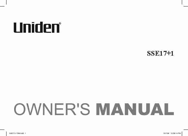Uniden Cordless Telephone SSE17+1-page_pdf